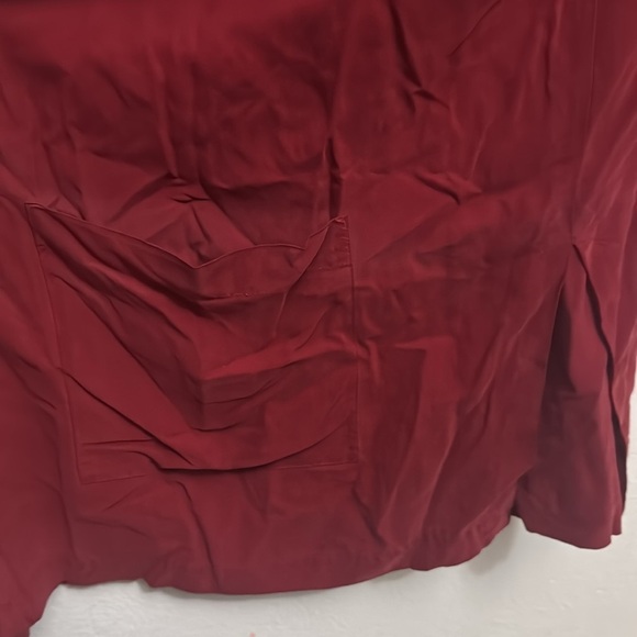 August Silk Red 3/4 Sleeve Button Down Shirt - Picture 6 of 6